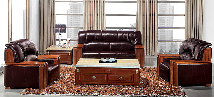 Office Sofa|Traditional Leather Sofa|Office Furniture|Traditional Leather Sofa|真皮沙发 CG-CTZPSF-03