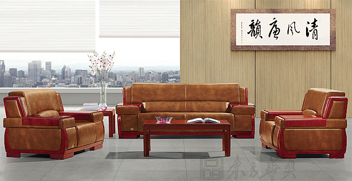 Office Sofa|Traditional Leather Sofa|Office Furniture|Traditional Leather Sofa|真皮沙发 CG-CTZPSF-15