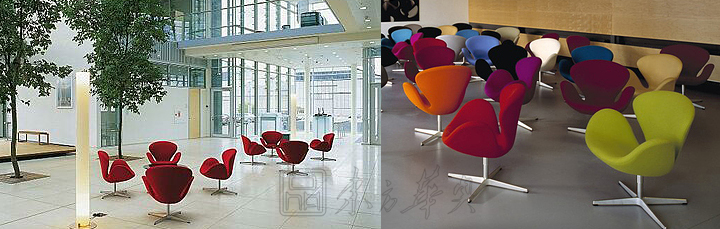 现代经典休闲椅|布面休闲椅|办公家具|布面天鹅椅