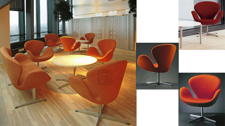 现代经典休闲椅|布面休闲椅|办公家具|布面天鹅椅